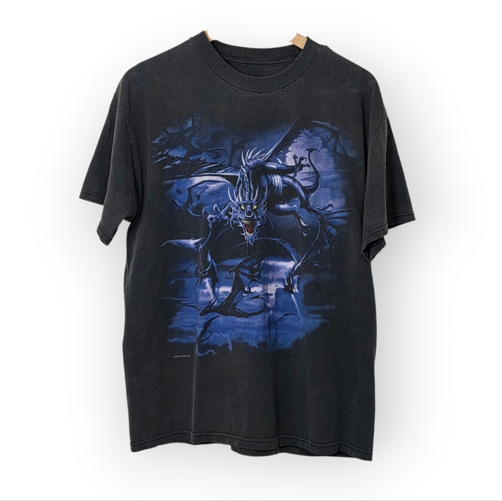Vintage Liquid Blue Blue Serpent/Dragon Men's T-Shirt 2007